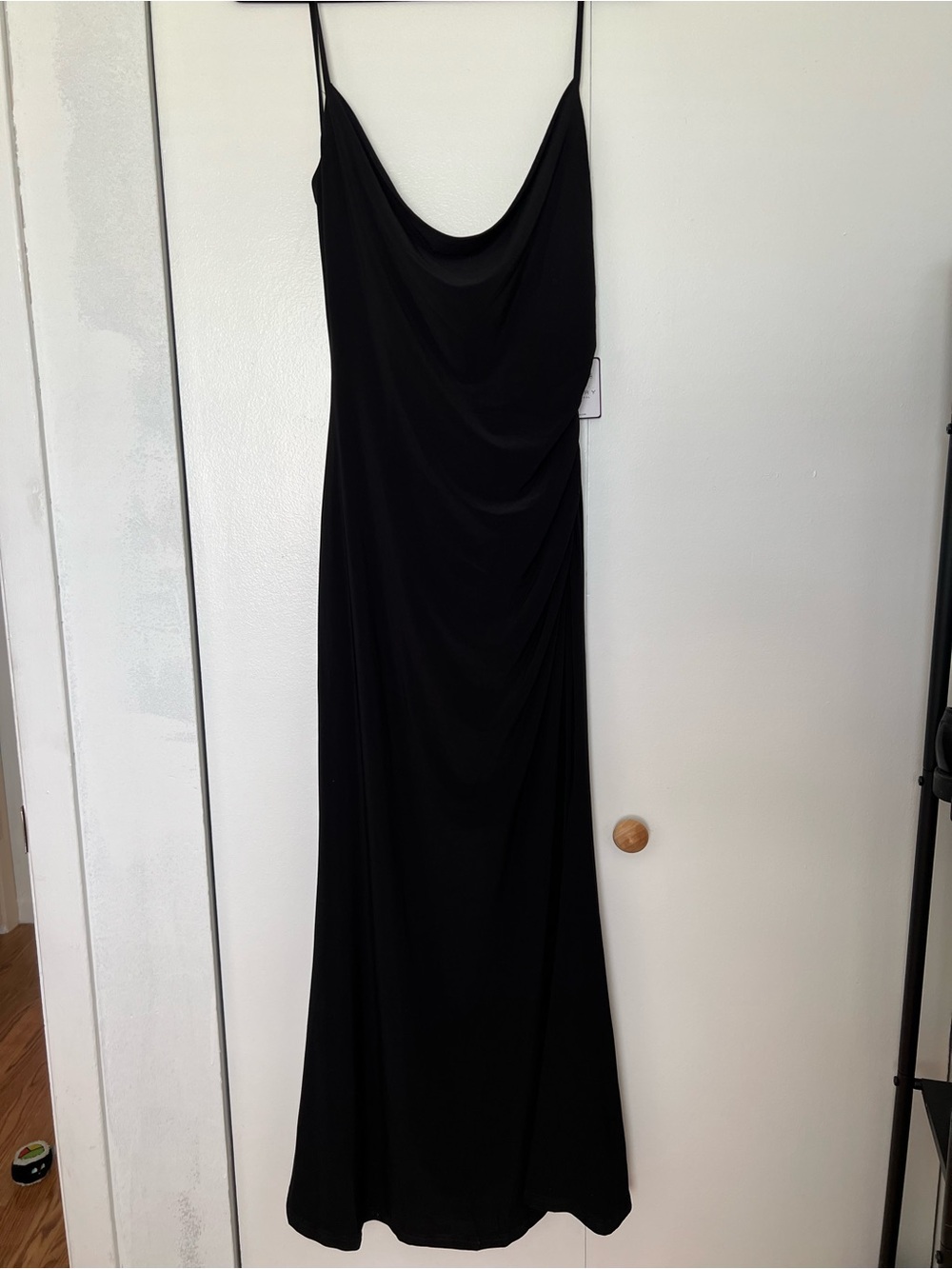 Laundry By Shelli Segal Black Cowl-Neck Slip Dress